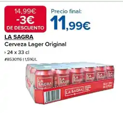 Costco LA SAGRA Cerveza Lager Original oferta