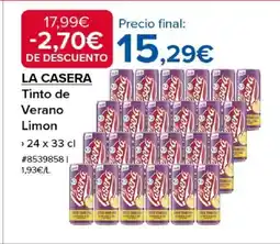 Costco LA CASERA Tinto de Verano Limon oferta