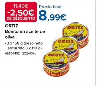 Costco ORTIZ Bonito en aceite de oliva oferta