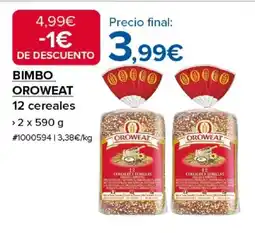 Costco BIMBO OROWEAT 12 cereales oferta
