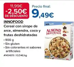 Costco INNOFOOD Cereal con sirope de arce, almendra, coco y frutas deshidratadas oferta