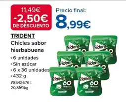 Costco TRIDENT Chicles sabor hierbabuena oferta