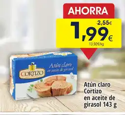 FROIZ CORTIZO Atún claro en aceite de girasol oferta