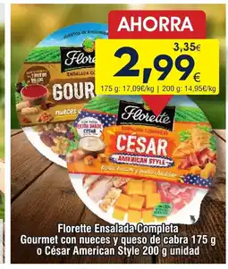 FROIZ FLORETTE Ensalada Completa Gourmet con nueces y queso de cabra oferta