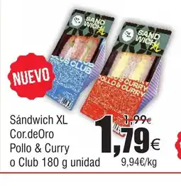 FROIZ Sándwich XL Cor.deOro Pollo & Curry o Club oferta