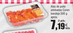 FROIZ Alas de pollo adobadas Coren bandeja oferta