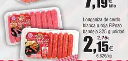 FROIZ Longaniza de cerdo blanca o roja ElPozo bandeja oferta
