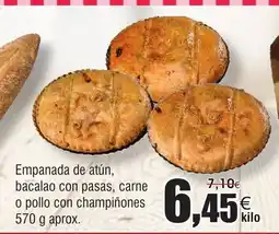 FROIZ Empanada de atún, bacalao con pasas, carne o pollo con champiñones oferta