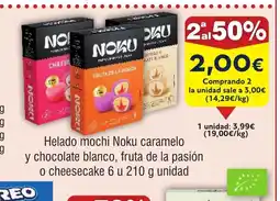 FROIZ Helado mochi Noku caramelo y chocolate blanco, fruta de la pasión oferta