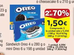 FROIZ OREOo cheesecake 6 u 210 g unidad Sándwich oferta