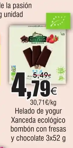 FROIZ Helado de yogur Xanceda ecológico bombón con fresas y chocolate oferta