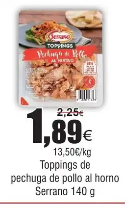 FROIZ Toppings de pechuga de pollo al horno oferta