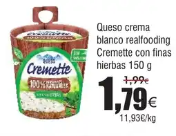 FROIZ Queso crema blanco realfooding Cremette con finas oferta