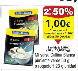 FROIZ Mi salsa Gallina Blanca pimienta verde oferta