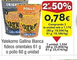 FROIZ Yatekomo Gallina Blanca fideos orientales oferta