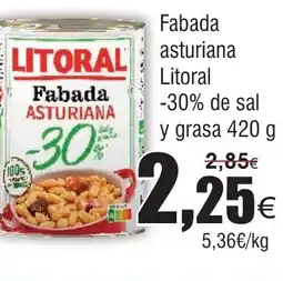 FROIZ Fabada asturiana Litoral -30% de sal y grasa oferta