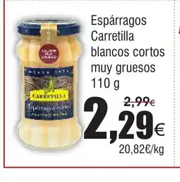 FROIZ Espárragos Carretilla blancos cortos muy gruesos oferta