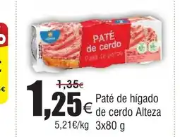FROIZ Paté de hígado de cerdo Alteza oferta