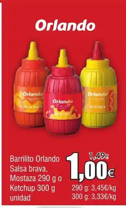 FROIZ Barrilito Orlando Salsa brava, Mostaza oferta