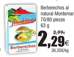 FROIZ MONTEMAR Berberechos al natural oferta