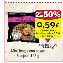 FROIZ Mini Tostas con pasas oferta