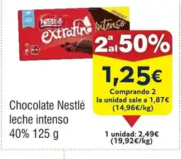 FROIZ Chocolate Nestlé leche intenso oferta