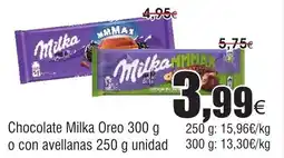 FROIZ Chocolate Milka Oreo o con avellanas oferta