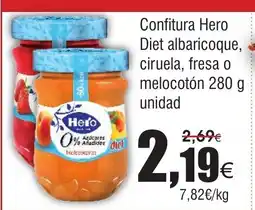 FROIZ Confitura Hero Diet albaricoque, ciruela, fresa o melocotón oferta