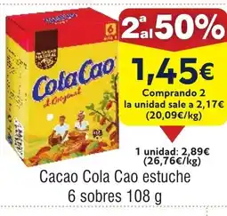 FROIZ Cacao Cola Cao estuche 6 sobres oferta