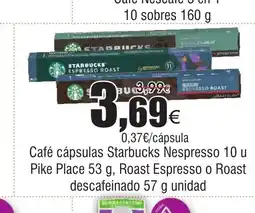 FROIZ Café cápsulas Starbucks Nespresso oferta