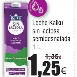FROIZ Leche Kaiku sin lactosa semidesnatada oferta