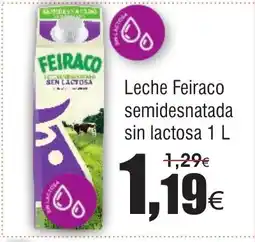 FROIZ Leche Feiraco semidesnatada sin lactosa oferta