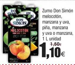 FROIZ Zumo Don Simón melocotón, manzana y uva, piña, manzana oferta