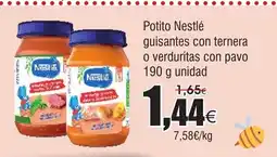 FROIZ Potito Nestlé guisantes con ternera o verduritas con pavo oferta