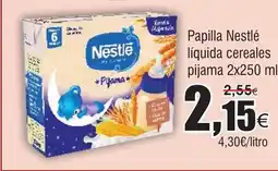 FROIZ Papilla Nestlé líquida cereales pijama oferta