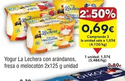 FROIZ Yogur La Lechera con arándanos, fresa o melocotón oferta