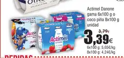 FROIZ ACTIMEL Danone gama o coco piña oferta