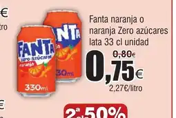 FROIZ FANTA naranja o naranja Zero azúcares oferta