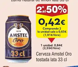 FROIZ Cerveza Amstel Oro tostada lata oferta