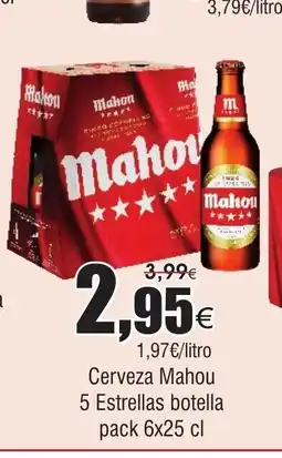 FROIZ Cerveza Mahou 5 Estrellas botella oferta