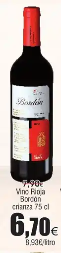 FROIZ Vino Rioja Bordón crianza oferta