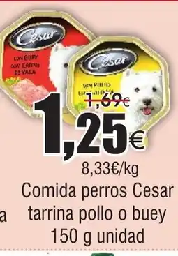 FROIZ Comida perros Cesar tarrina pollo o buey oferta