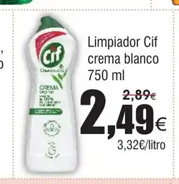FROIZ Limpiador Cif crema blanco oferta