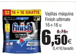 FROIZ Vajillas máquina Finish ultimate 16+16 u oferta