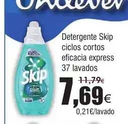 FROIZ Detergente Skip ciclos cortos eficacia express 37 lavados oferta