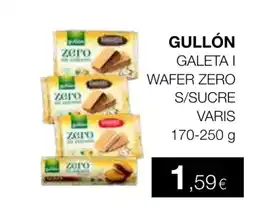 Plusfresc GULLÓN Galeta i wafer zero s/sucre varis oferta