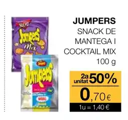 Plusfresc JUMPERS Snack de mantega i cocktail mix oferta