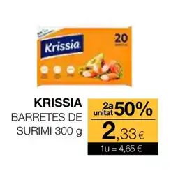 Plusfresc KRISSIA Barretes de surimi oferta