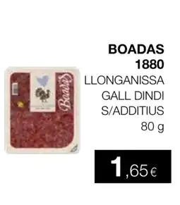 Plusfresc BOADAS 1880 Llonganissa gall dindi s/additius oferta