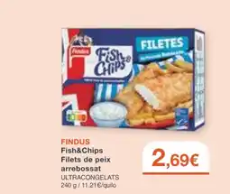 Plusfresc FINDUS Fish&Chips Filets de peix arrebossat oferta